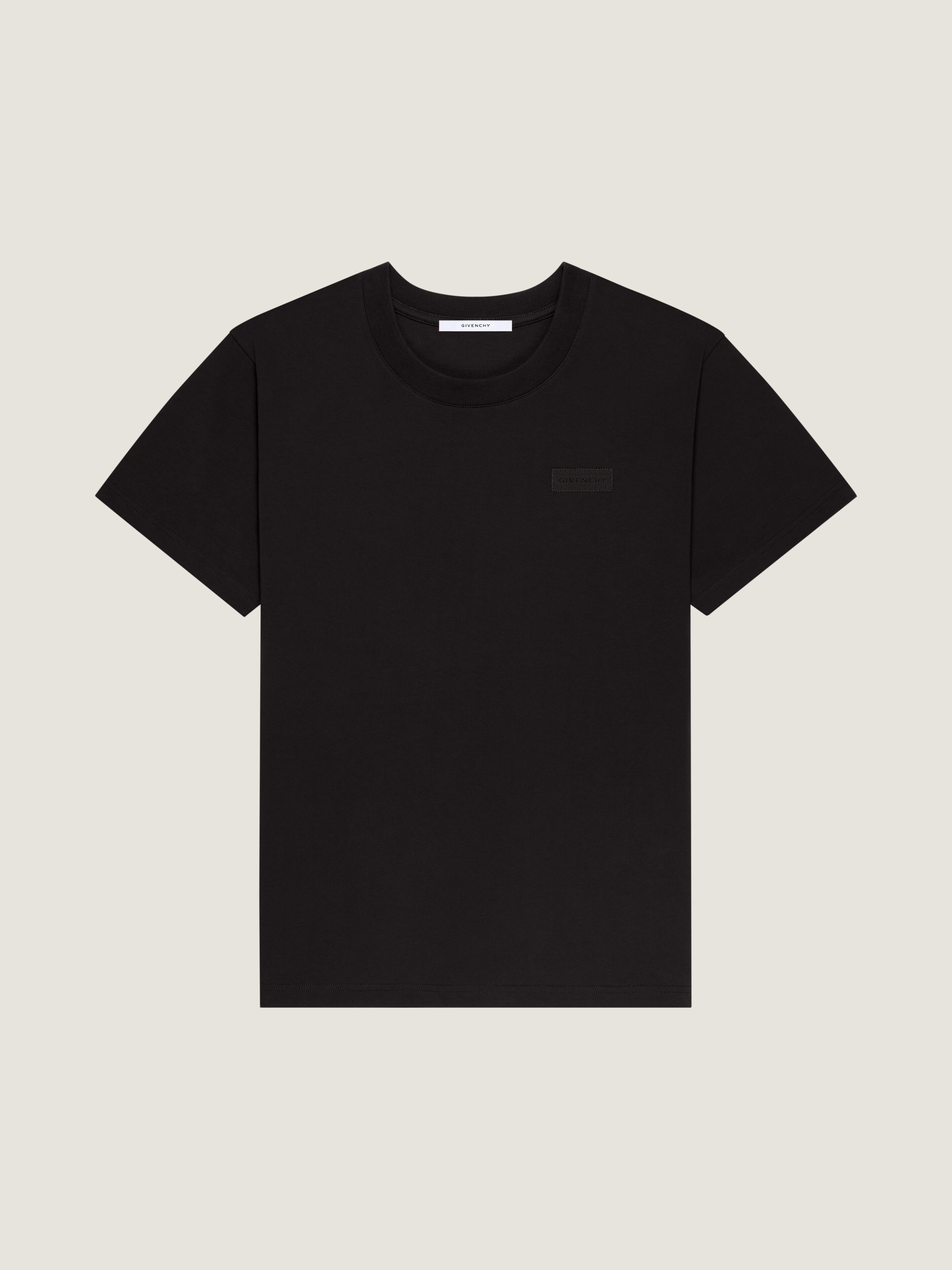 T-shirt en coton avec patch GIVENCHY